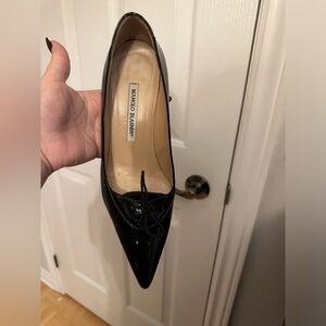 Original Manolo Blahnik - Size 38 / 7.5 - Black patent leather